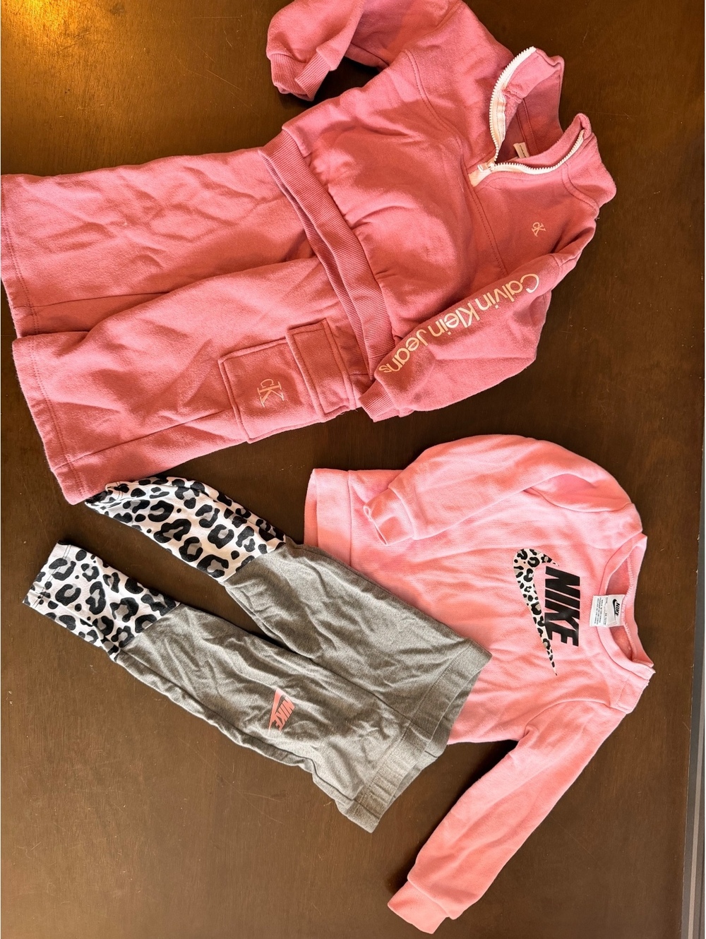 24 Month Baby Girl Active & Casual Outfits Lot 2 Sets: Nike & Calvin Klein Jeans